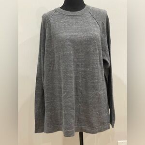 Porter+Ash M Grey Speckled Long Sleeve Crew Neck‎ Sweater